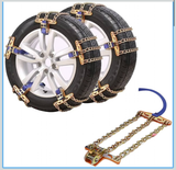 Heavy-duty steel snow chains engineered for powerful grip and stable driving on icy and snowy roads. The reinforced chain pattern wraps securely around your tyre to prevent slipping, skidding, and loss of control in extreme winter conditions.

Key Highlights:
	•	Suitable for cars, SUVs & crossovers
	•	Strong steel chains for ice breaking grip
	•	Even pressure distribution for safe braking & acceleration
	•	Ideal for mountain roads, snowfall & icy highways